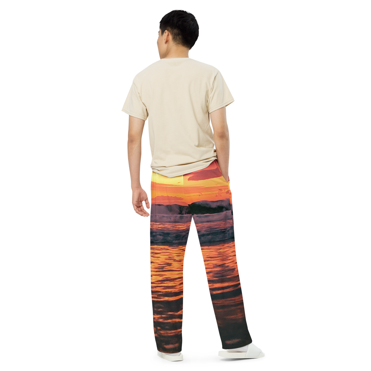 All-over Print Unisex Beach Sunset Wide-leg Pants