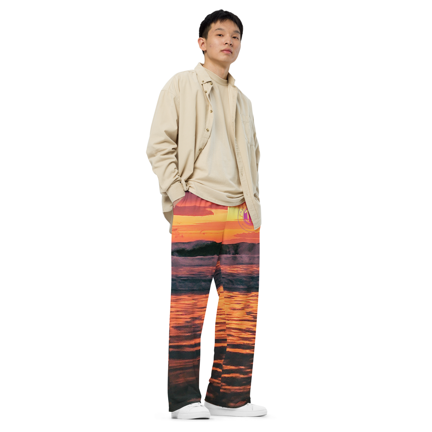 All-over Print Unisex Beach Sunset Wide-leg Pants