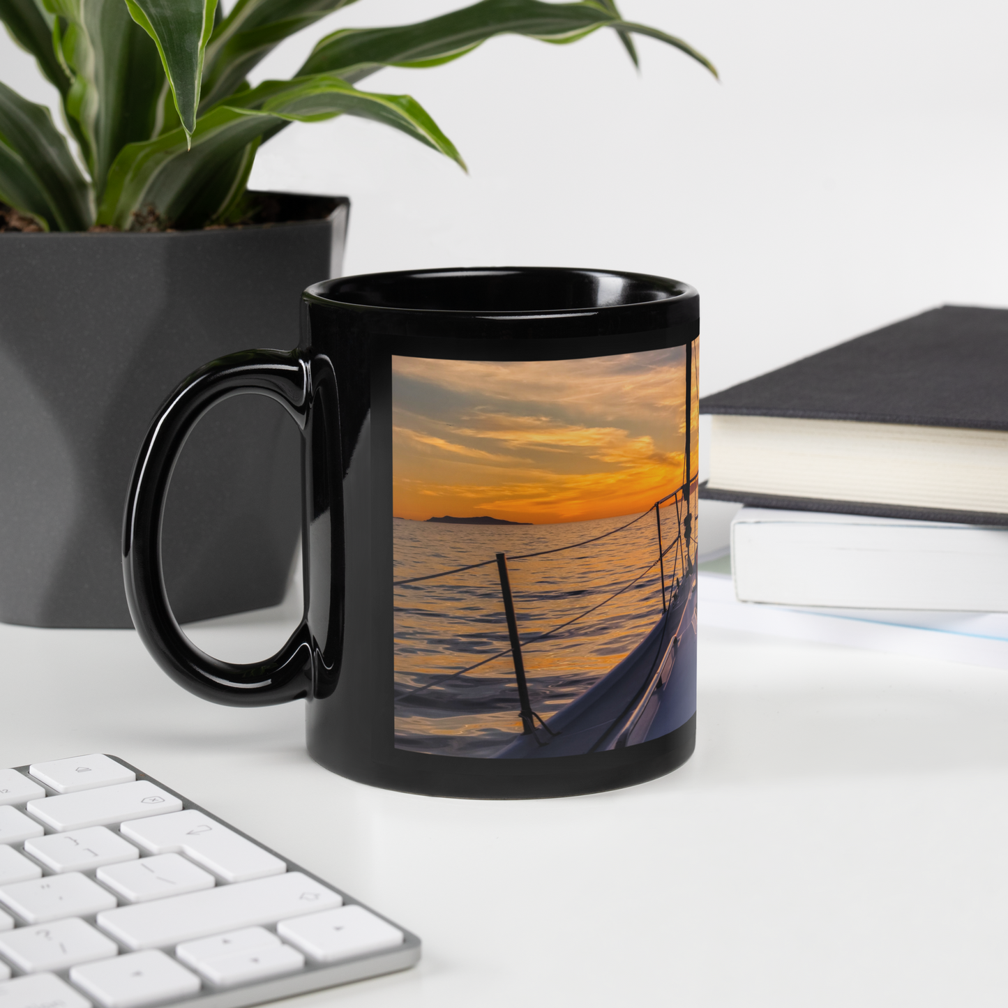 Rather Be Sailing Coffee Mug (Black Glossy)