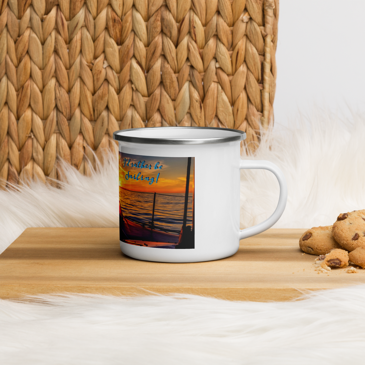 Rather Be Sailing Enamel Mug