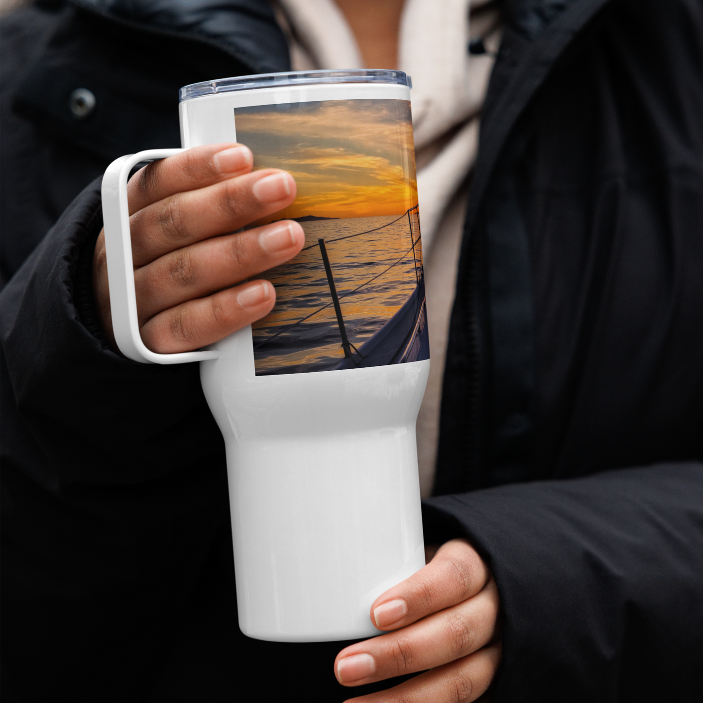 Rather Be Sailing Travel Mug With A Handle