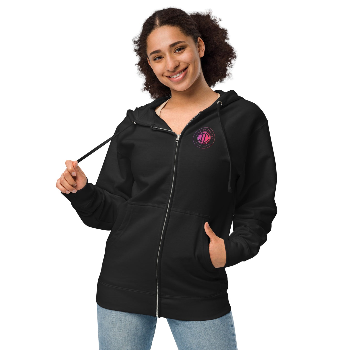 Unisex Fleece Zip Up Gas Saver Hoodie