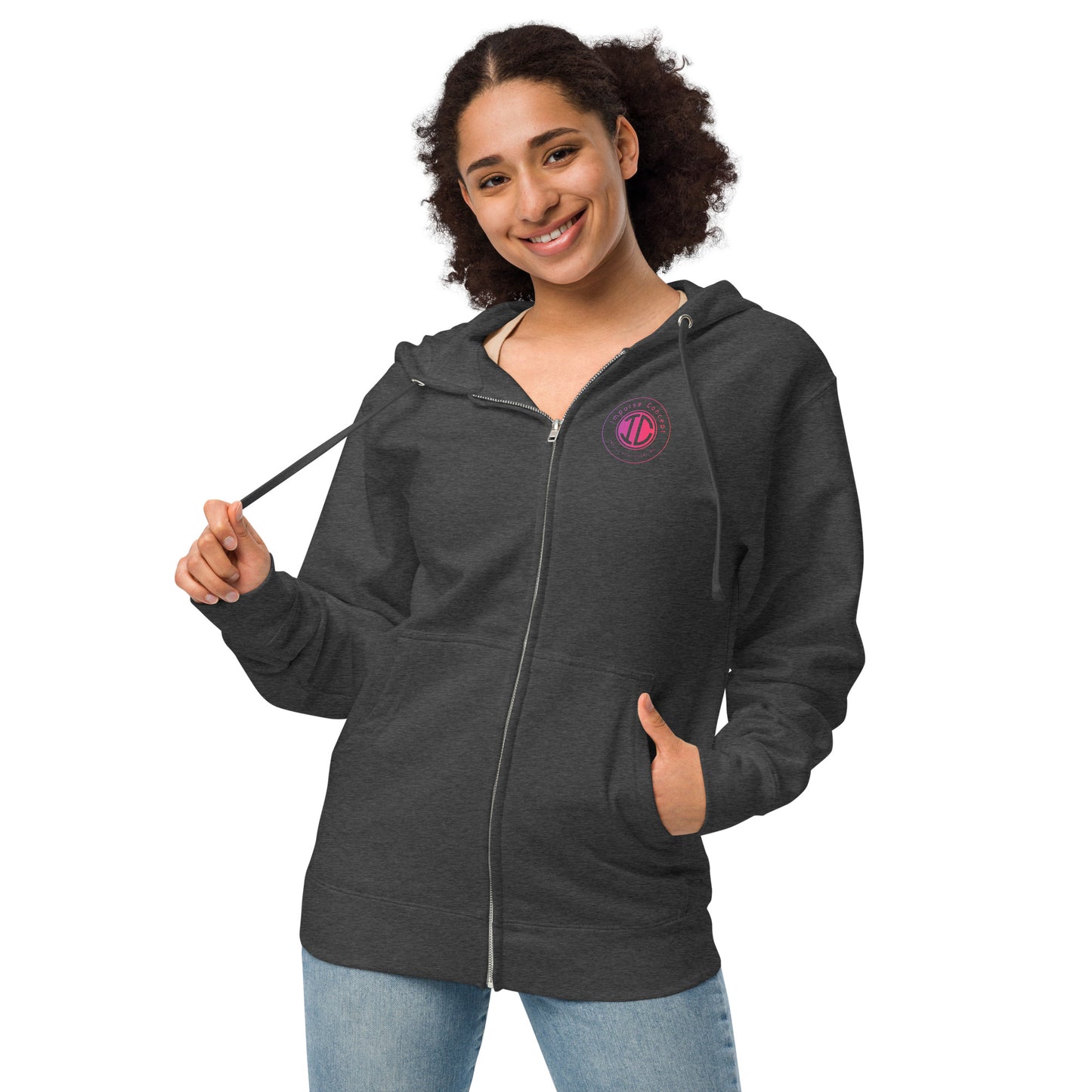 Unisex Fleece Zip Up Gas Saver Hoodie