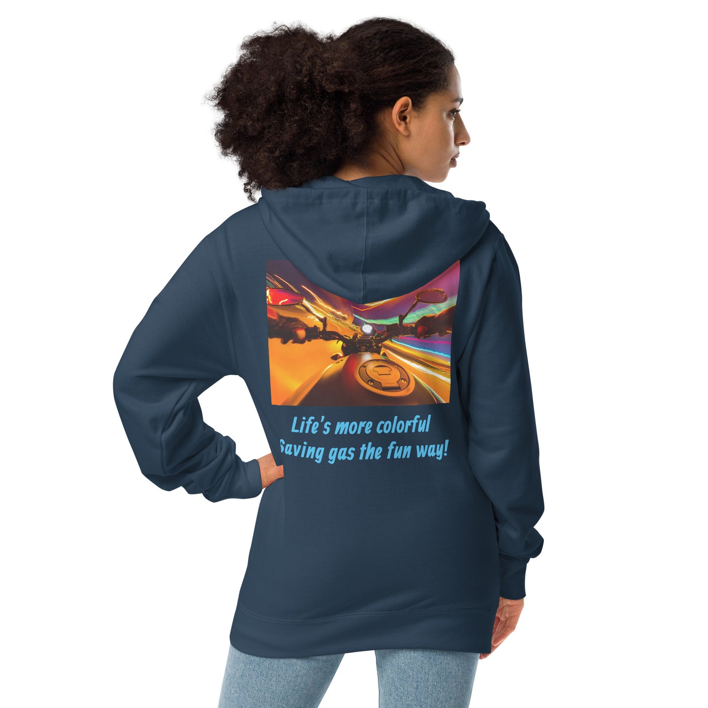 Unisex Fleece Zip Up Gas Saver Hoodie