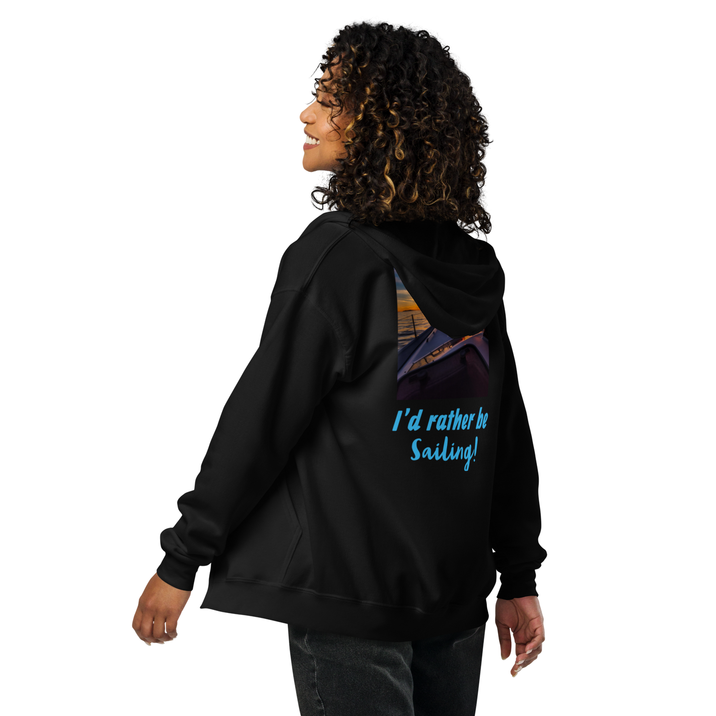 Unisex Sailing Sunset Heavy Blend Zip Hoodie