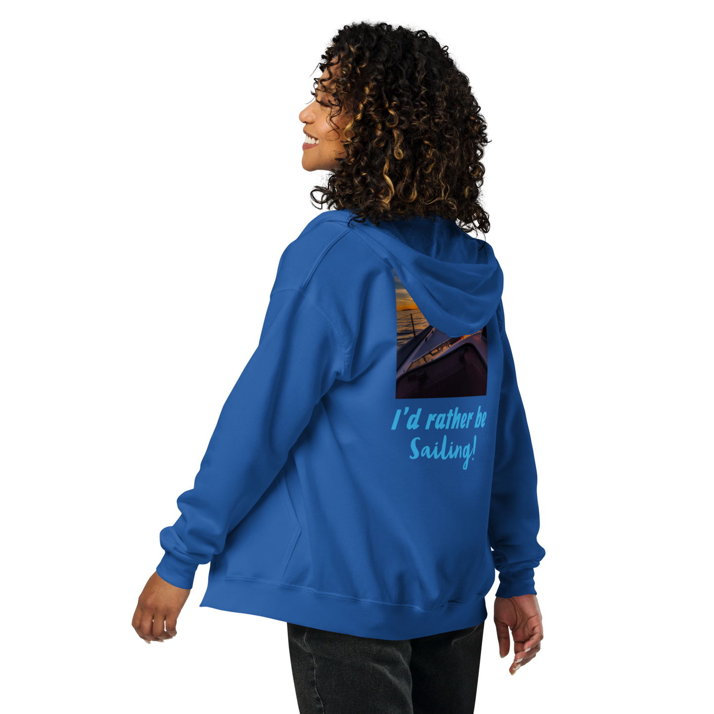 Unisex Sailing Sunset Heavy Blend Zip Hoodie