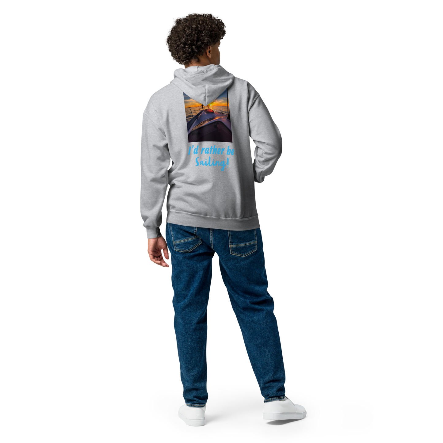 Unisex Sailing Sunset Heavy Blend Zip Hoodie