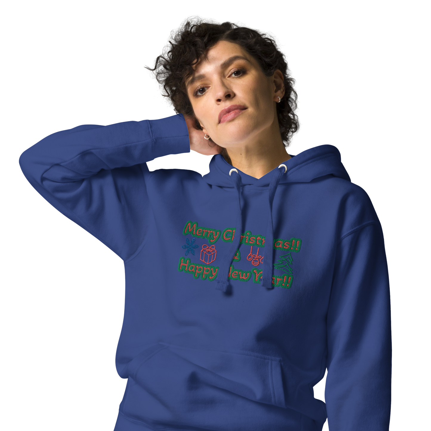 Unisex Embroidered Holiday Hoodie