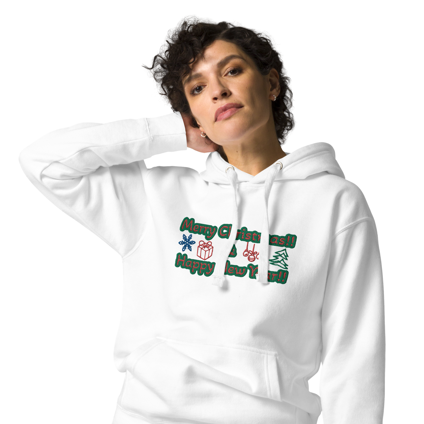 Unisex Embroidered Holiday Hoodie