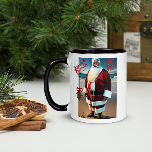 Santa's Vacation Holiday Mug with Color Inside