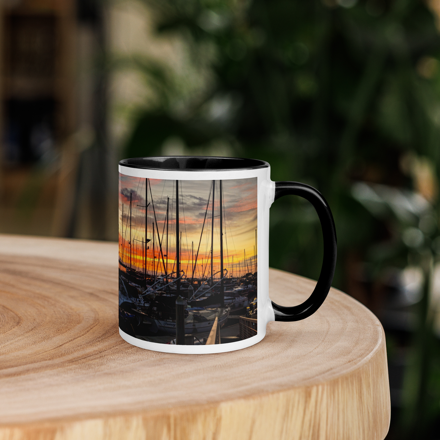 Harbor Sunrise Mug with Color Inside