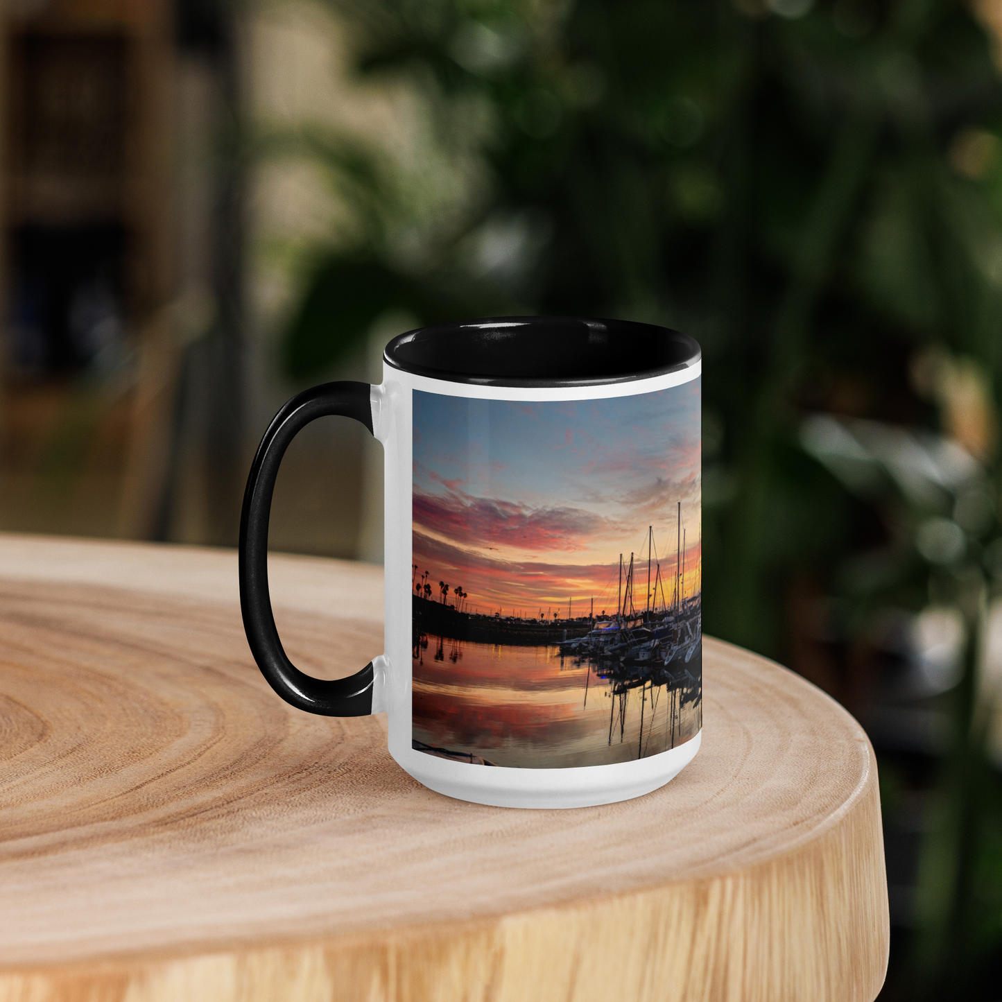 Harbor Sunrise Mug with Color Inside