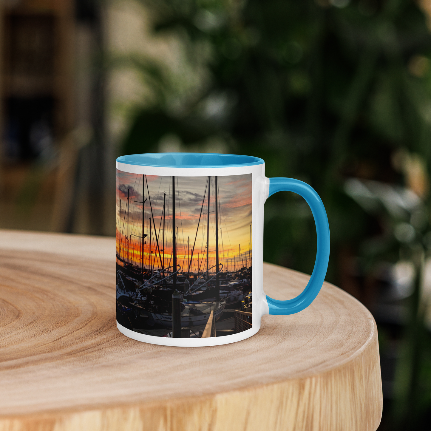 Harbor Sunrise Mug with Color Inside