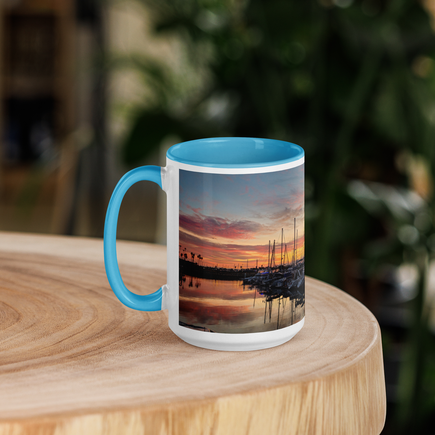 Harbor Sunrise Mug with Color Inside