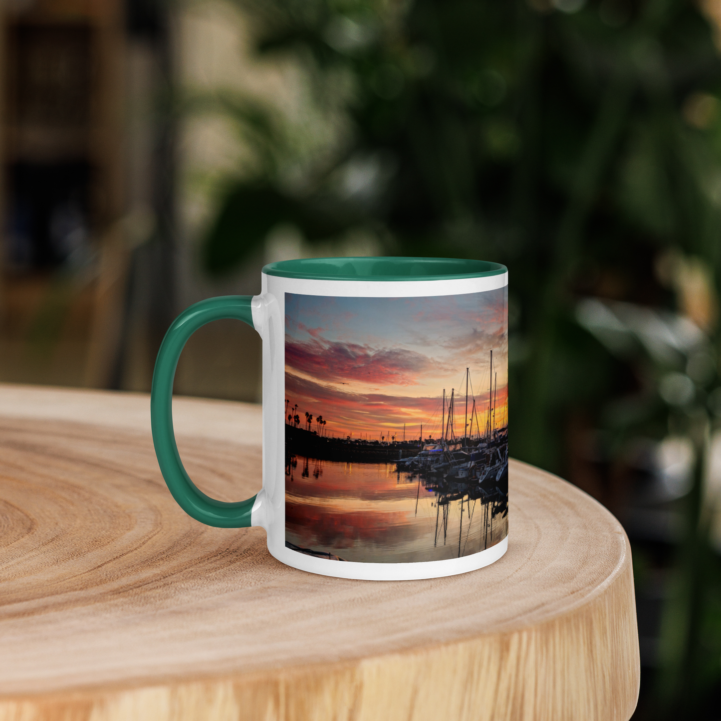 Harbor Sunrise Mug with Color Inside