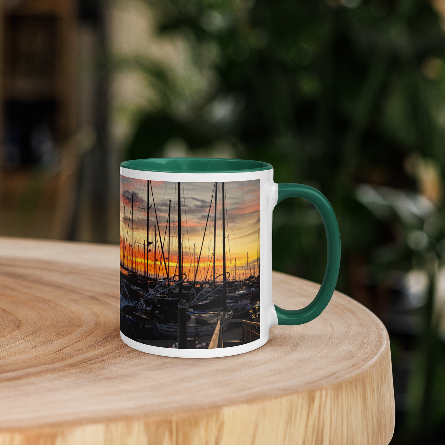 Harbor Sunrise Mug with Color Inside