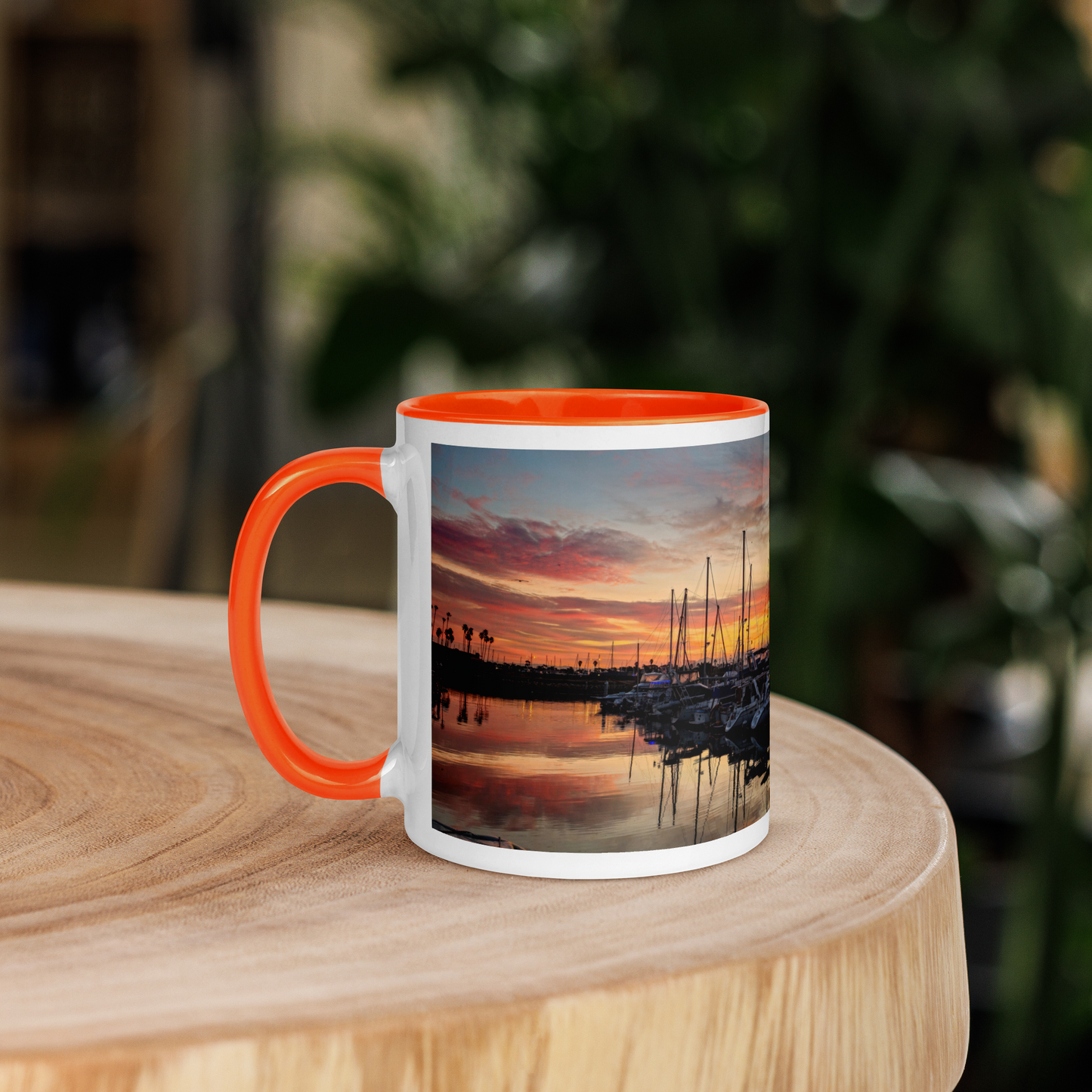 Harbor Sunrise Mug with Color Inside