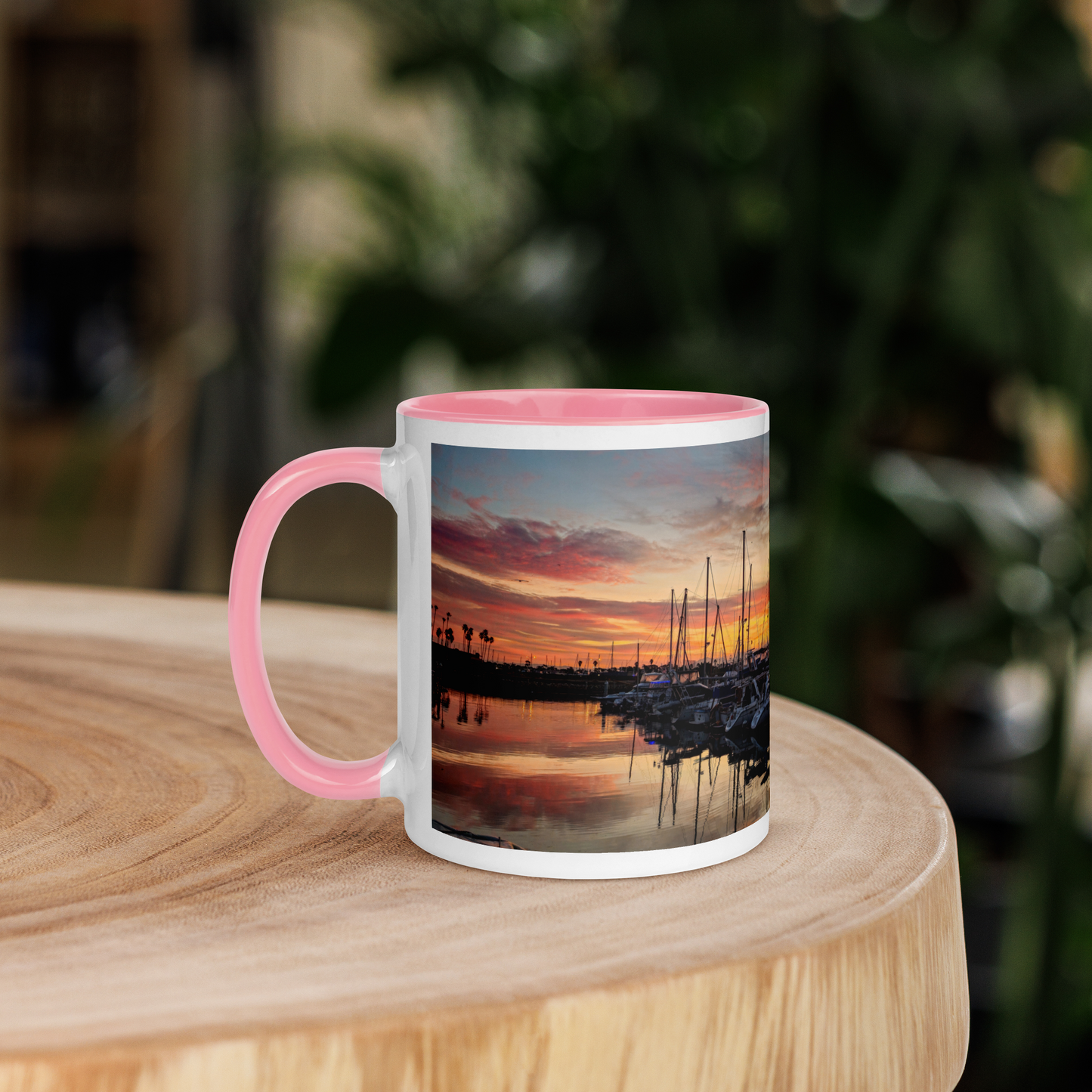 Harbor Sunrise Mug with Color Inside