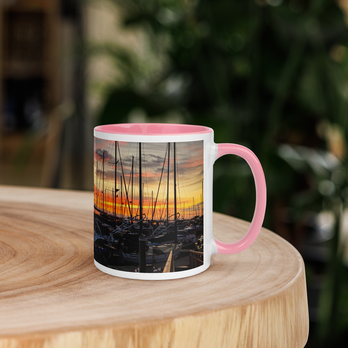 Harbor Sunrise Mug with Color Inside