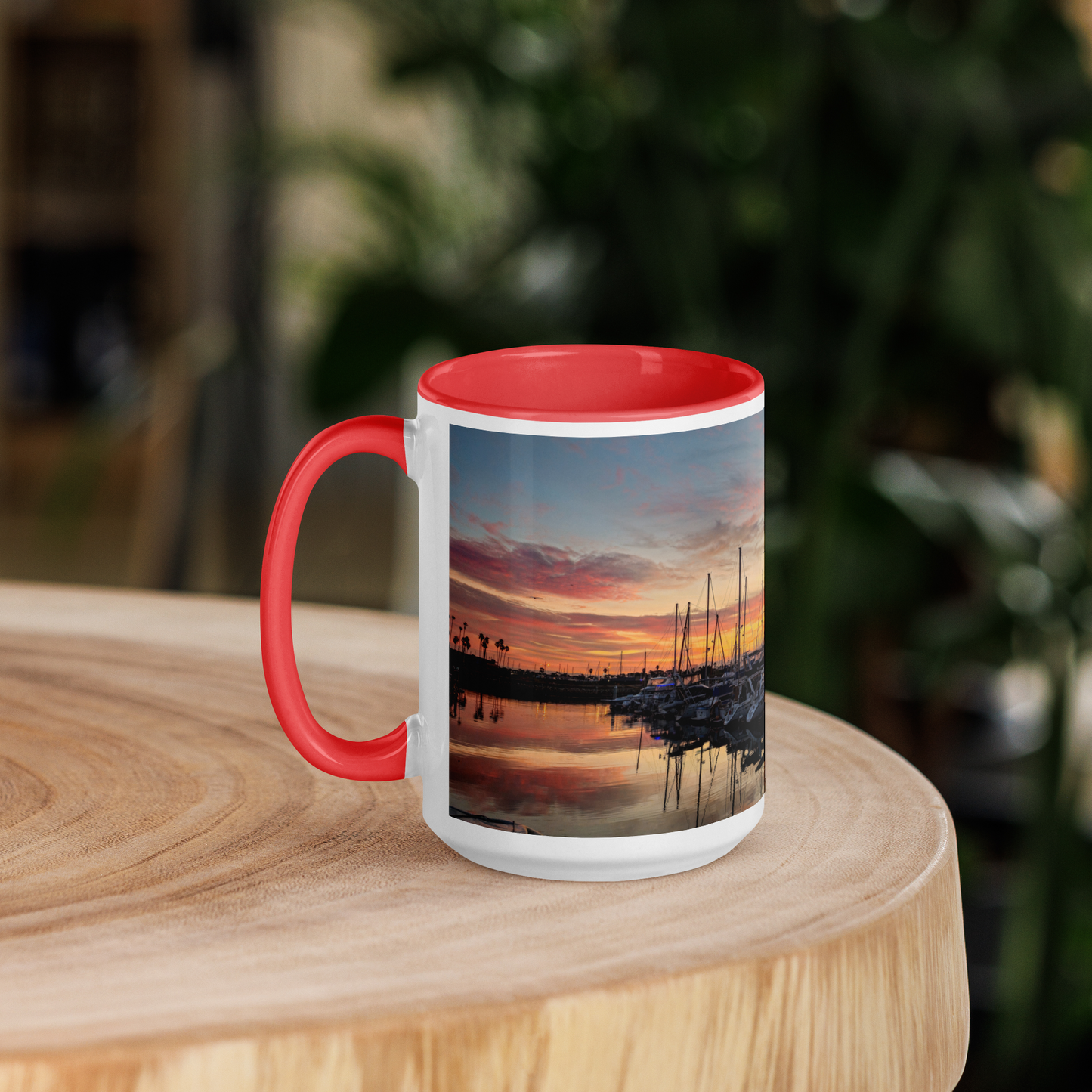 Harbor Sunrise Mug with Color Inside