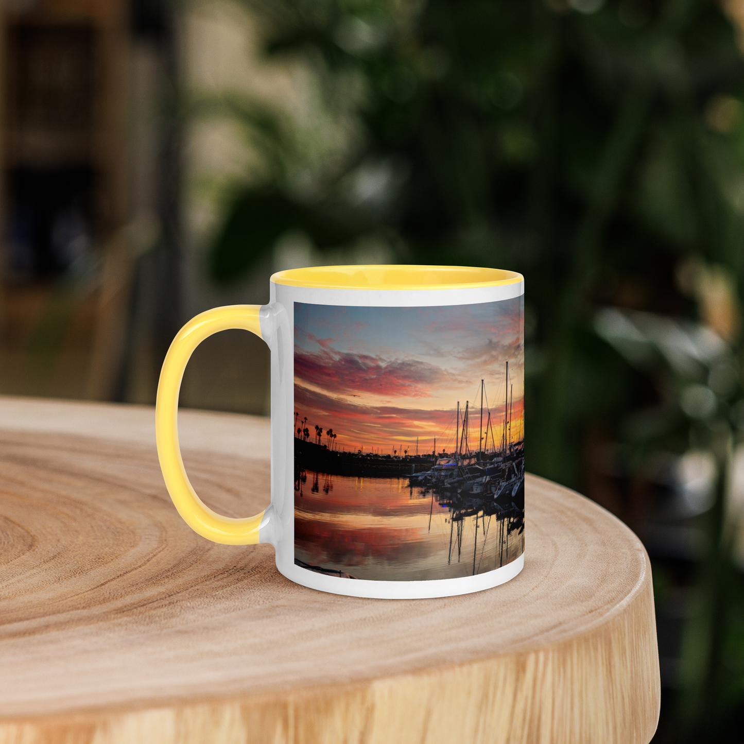 Harbor Sunrise Mug with Color Inside