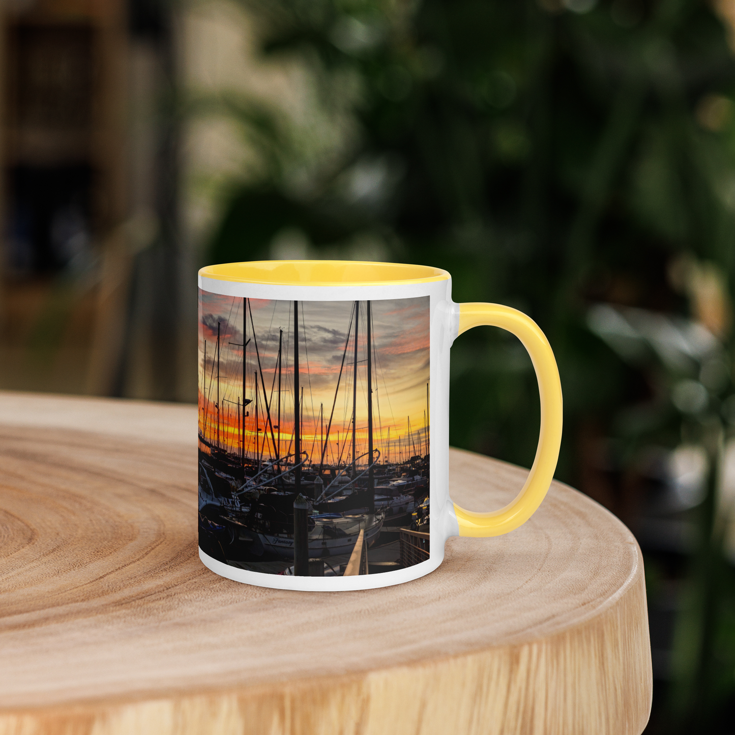 Harbor Sunrise Mug with Color Inside