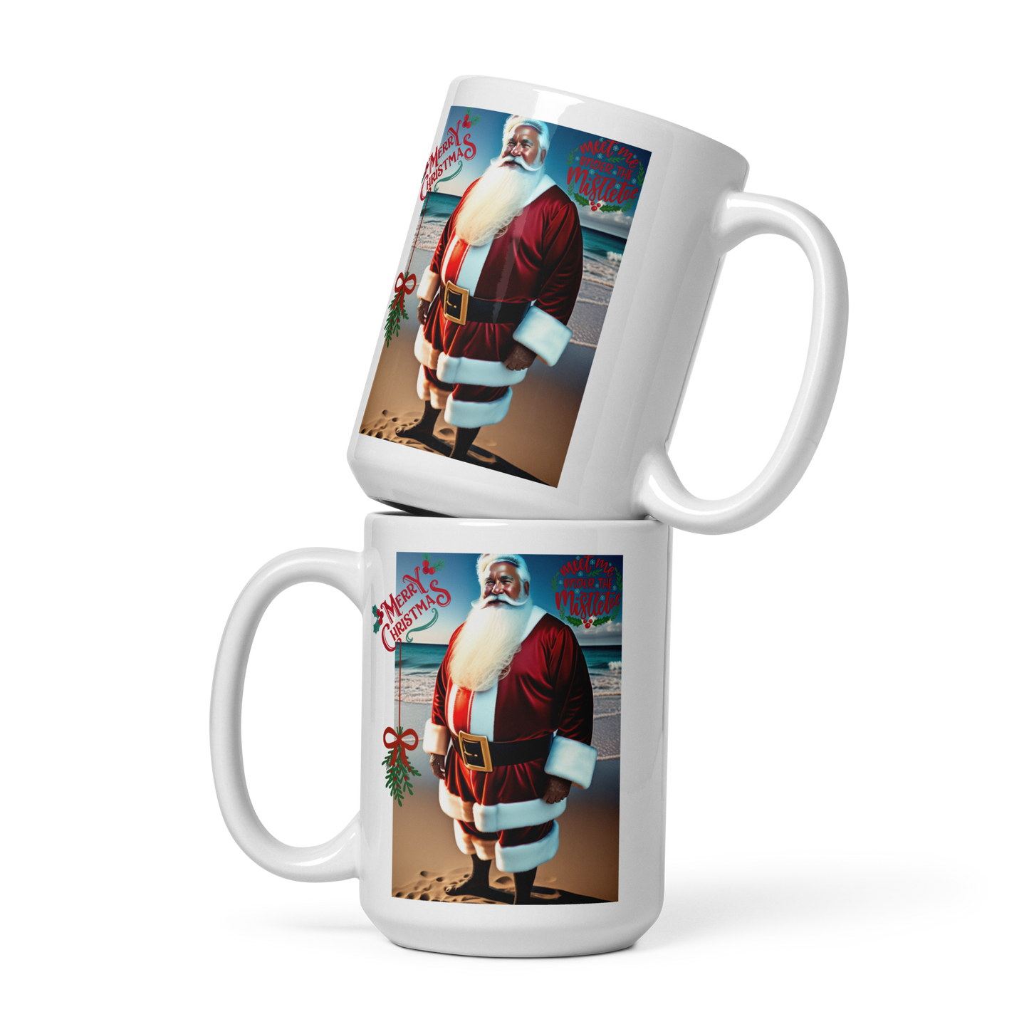 Santa's Vacation Holiday Mug (White Glossy)