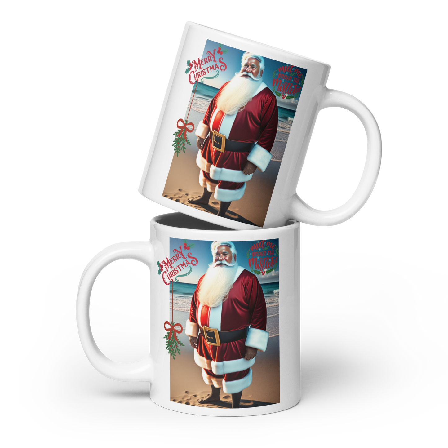 Santa's Vacation Holiday Mug (White Glossy)